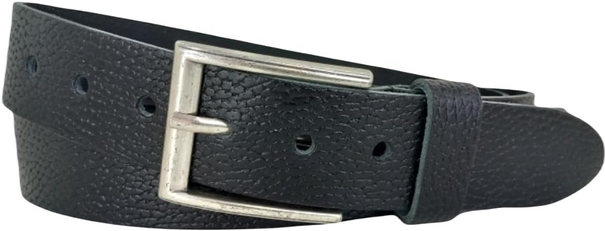 4cm Riem Heren | Splitleer | Kleur: Cognac | Riemmaat: 115 (totale lengte: 130cm) | 100% Echt Leer | Nikkelvrije gesp