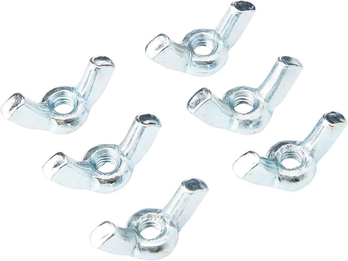 Hardware BH02777 vleugelmoer M4, glanzend verzinkt (verpakking à 25), wit, stuks
