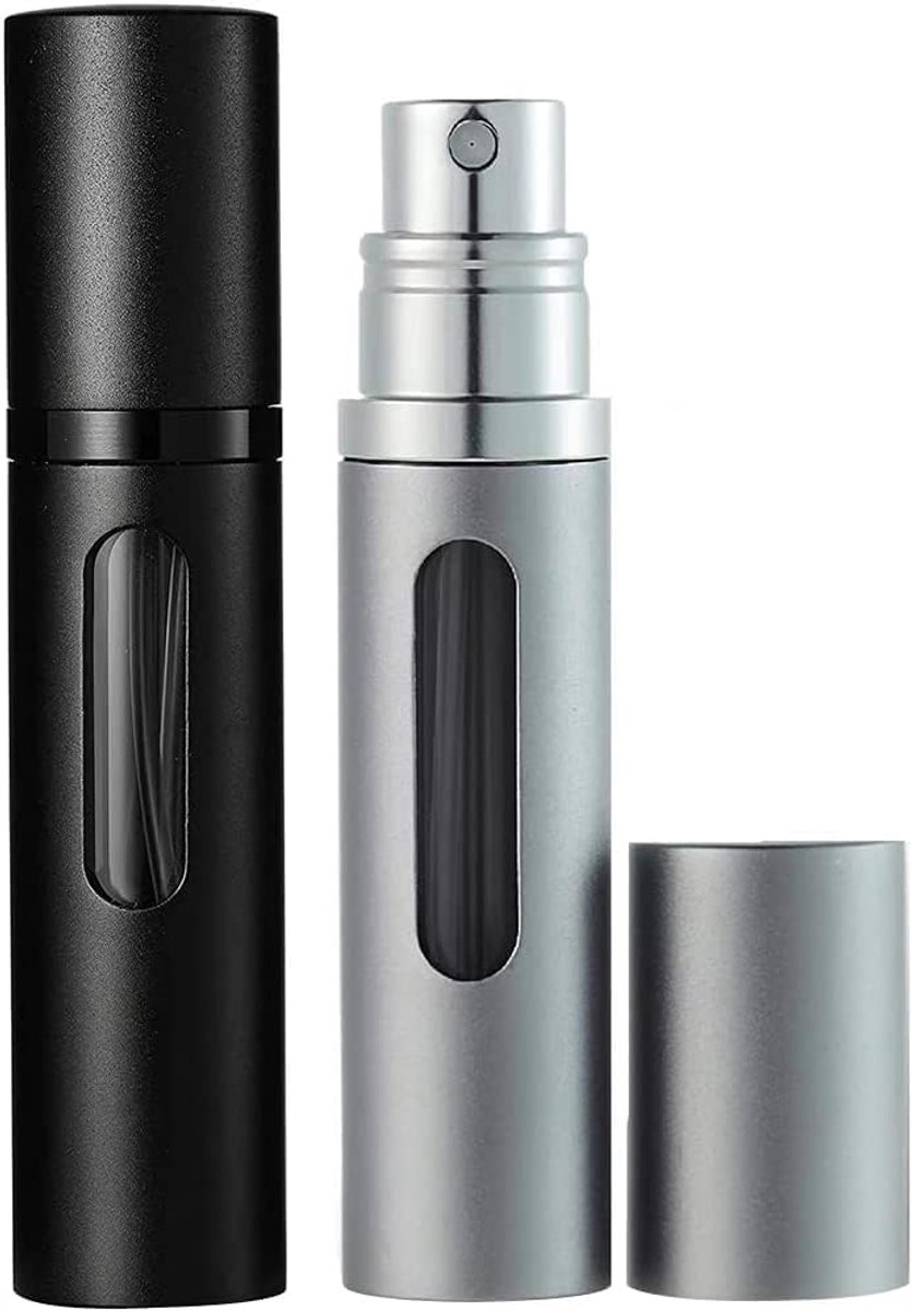Navulbare parfumflessen, draagbare verstuiver, mini-spuitfles, zakverstuiver met venster voor onderweg, 8 ml