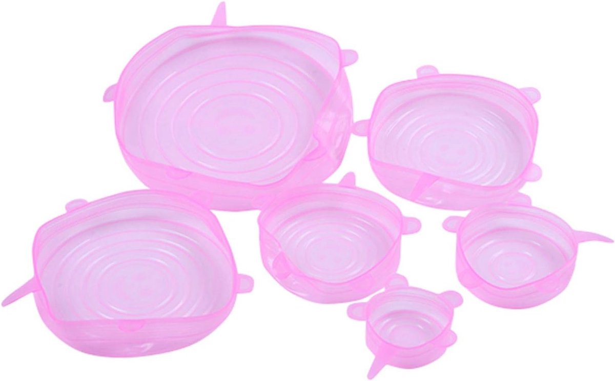 Deksels Voedsel Wraps Cup Pot Cover Seal Herbruikbaar, Roze