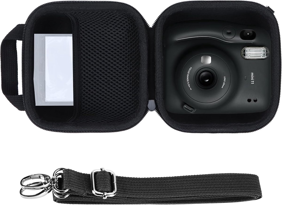 Harde beschermhoes voor Instax Mini 12 instantcamera/Instax Mini 11-instantcamera, Charcoal Gray, Compact, Casual