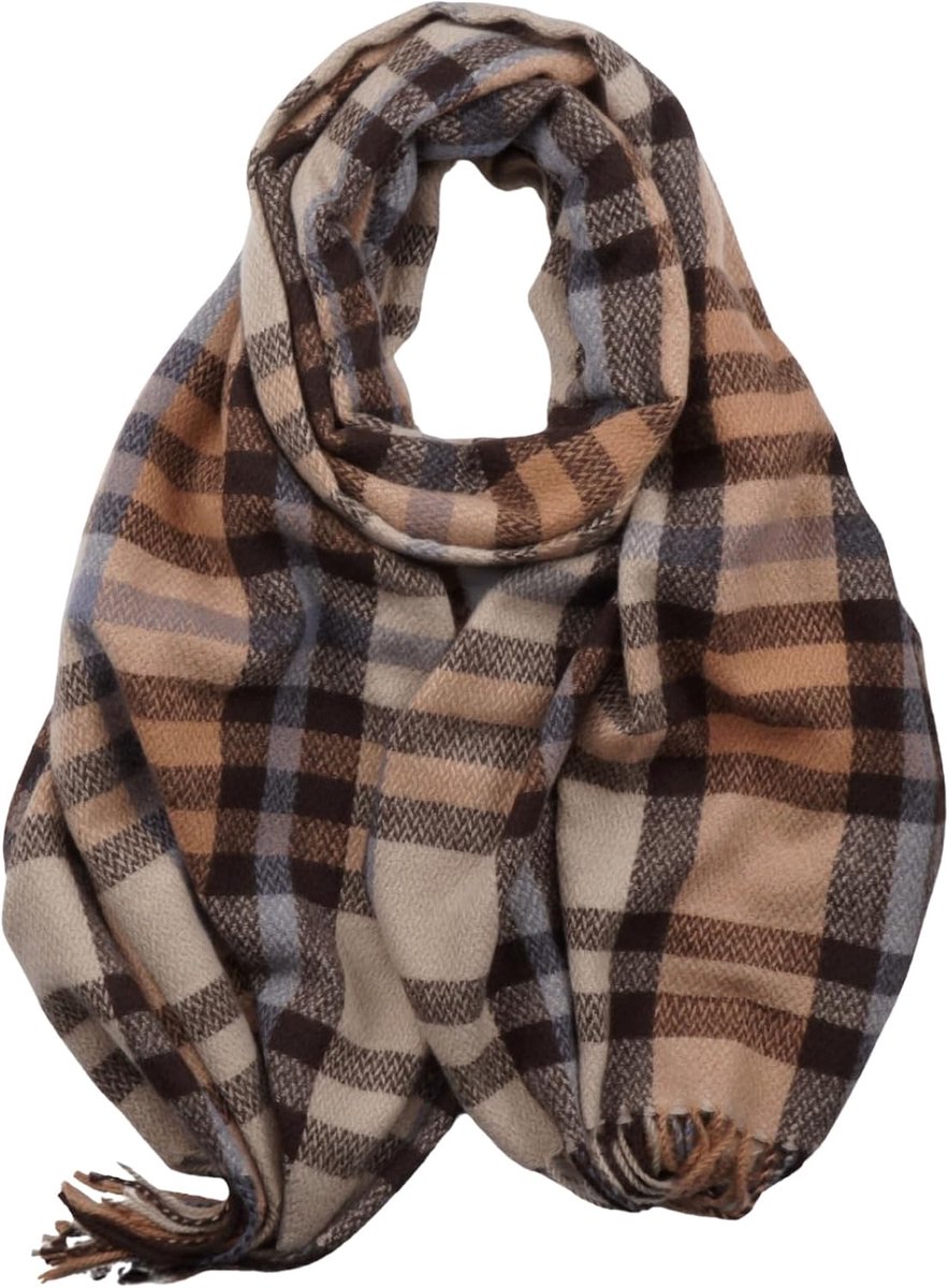 Winter Sjaal Zachte Warme Stijlvolle Tartan Ruit Wraps Tassel Sjaal Lang Stola