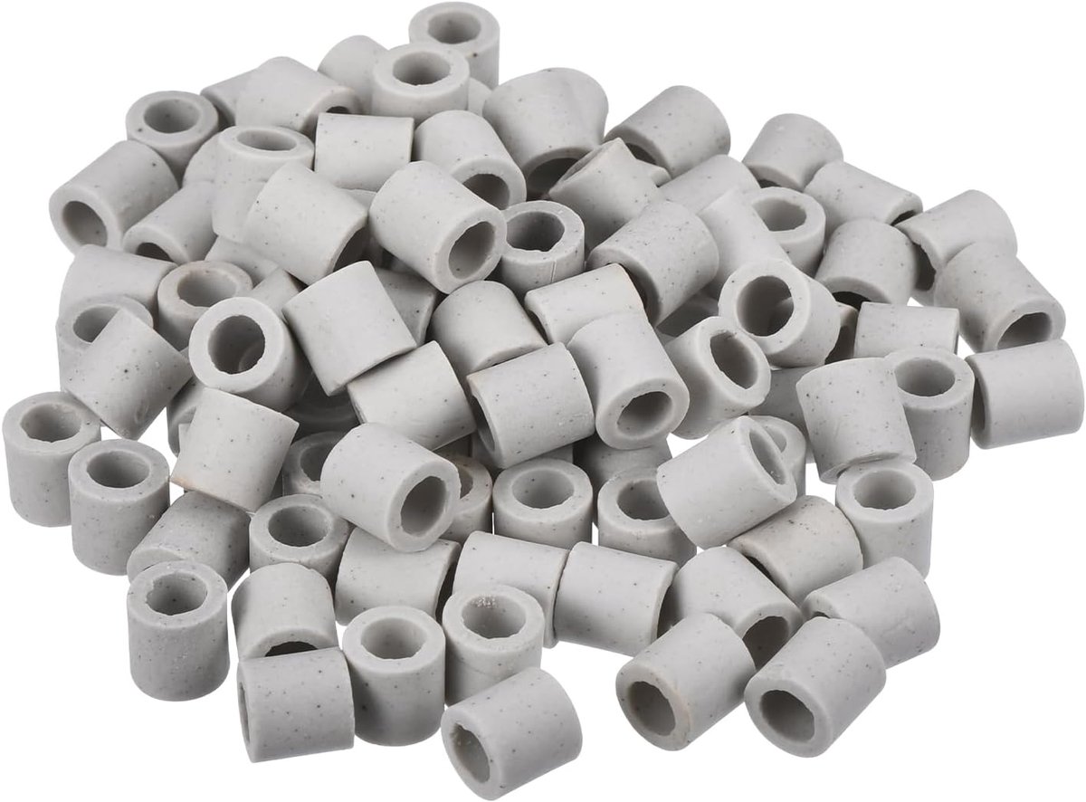 Keramische buis geïsoleerde elektronische draadbundelbescherming warmte-isolatiebuis 6x9x10mm, verpakking van 100 stuks