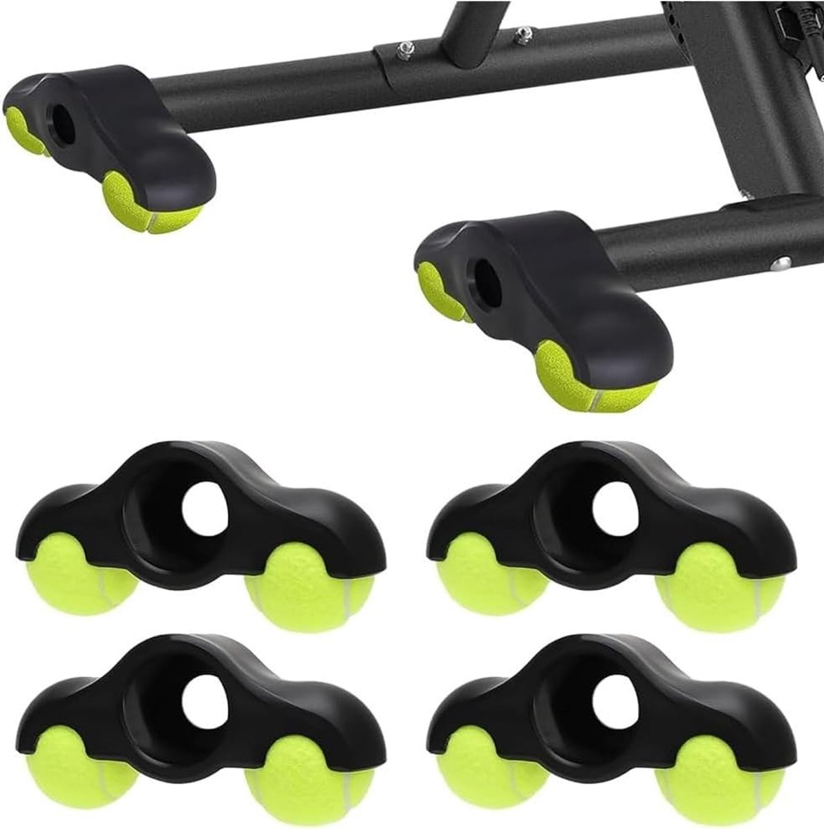 Rocker Plate Voeten voor Indoor Cycling, Tennisballen Adapter voor Fietstraining, Geschikt voor Zwift en Thuis Workouts