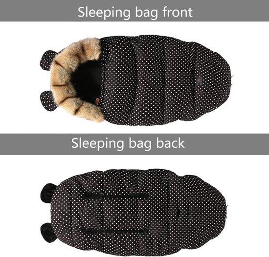 Voetenzak Kinderwagen - Baby Slaapzak - Warm Blijven - Waterdicht Winddicht - 100 x 48 cm - Zwart — afbeelding 4