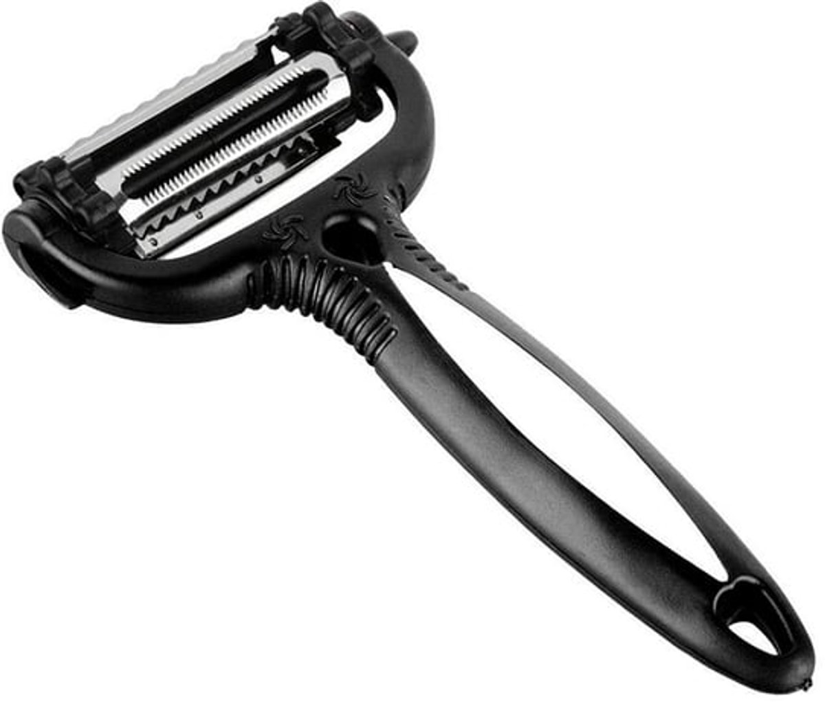 Claoner Dunschiller - 3-in-1 - Y en I-vorm - RVS blad - Anti-slip ergonomisch - Vaatwasserbestendig - Zwart