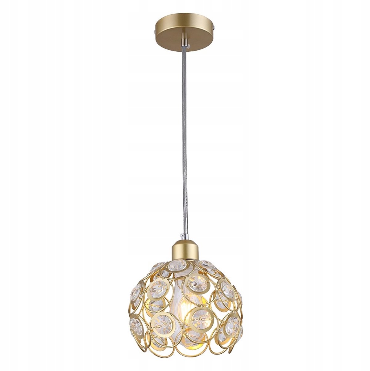 Florence Hanglamp Kristal Goud Mat 18cm E27