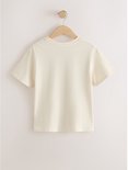 Crème oversized T-shirt, achterkant.