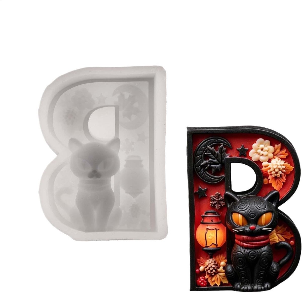 Elzusha - Handgemaakte Halloween Kaarsvorm voor Decoratie