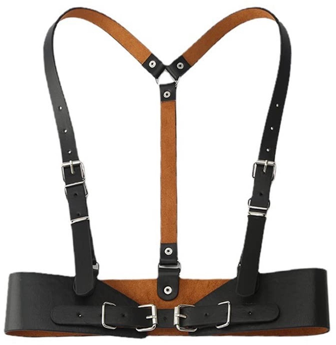 SolidKeus - Punk Lederen Body Harness voor Cosplay en Feest