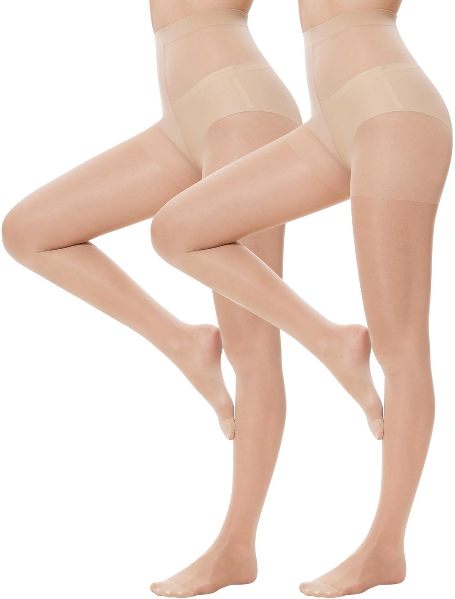 SolidKeus - 2 Pairs Dames Sexy Kousen met Hoge Taille en Transparant Ontwerp
