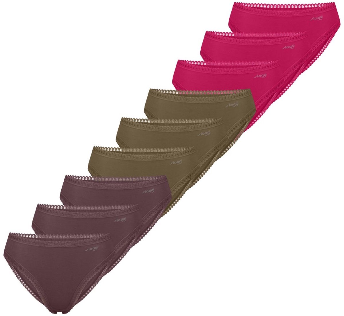 sloggi Dames slip / onderbroek 9 pack GO Crush
