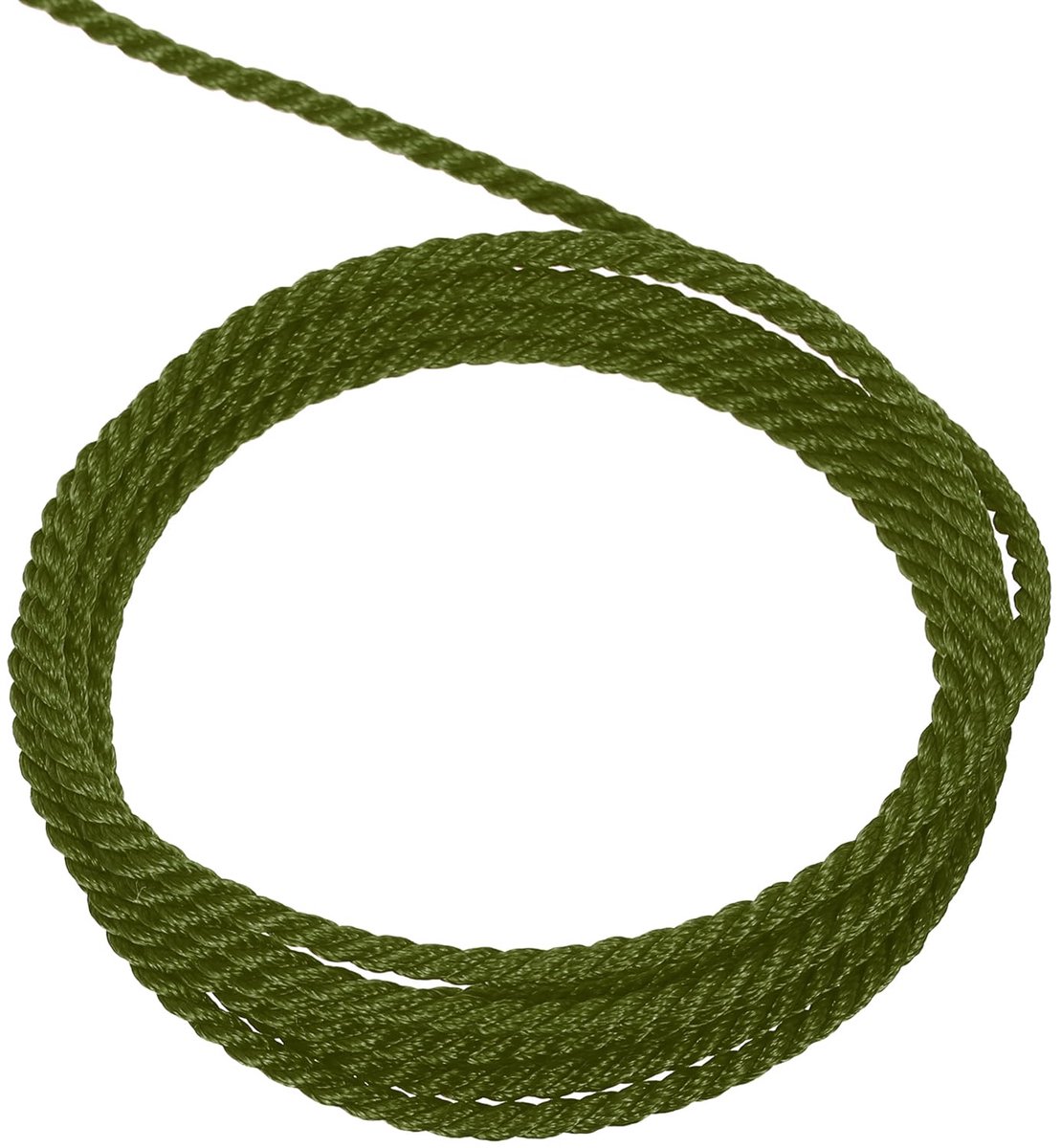 Kordelband van Polypropyleen, 1mm x 5m, Armeegrün, 3 Strengen