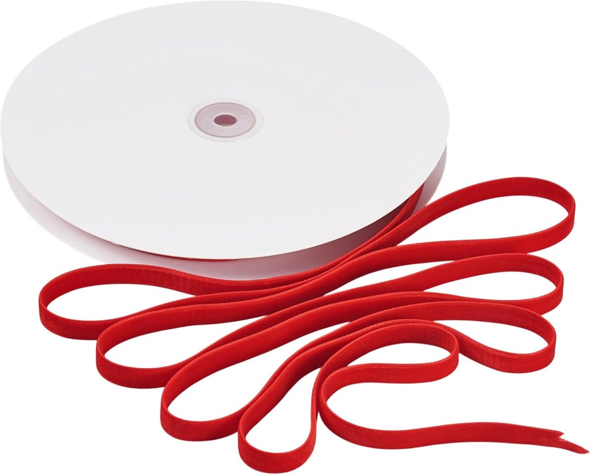 20 meter rood fluwelen lint 10 mm dunne fluwelen linten dubbel gezicht stoffen linten voor geschenkverpakking strik naaien bruiloft boeketten kerstdecor