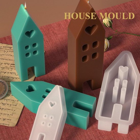 Kaarsvormen, herbruikbare 3D paasmallen, kaarsvormen voor het maken van kaarsen, doe-het-zelf kaarsvorm huis, engel, konijn, paaskaarsvormen, konijn siliconen mal voor zeep, — afbeelding 2