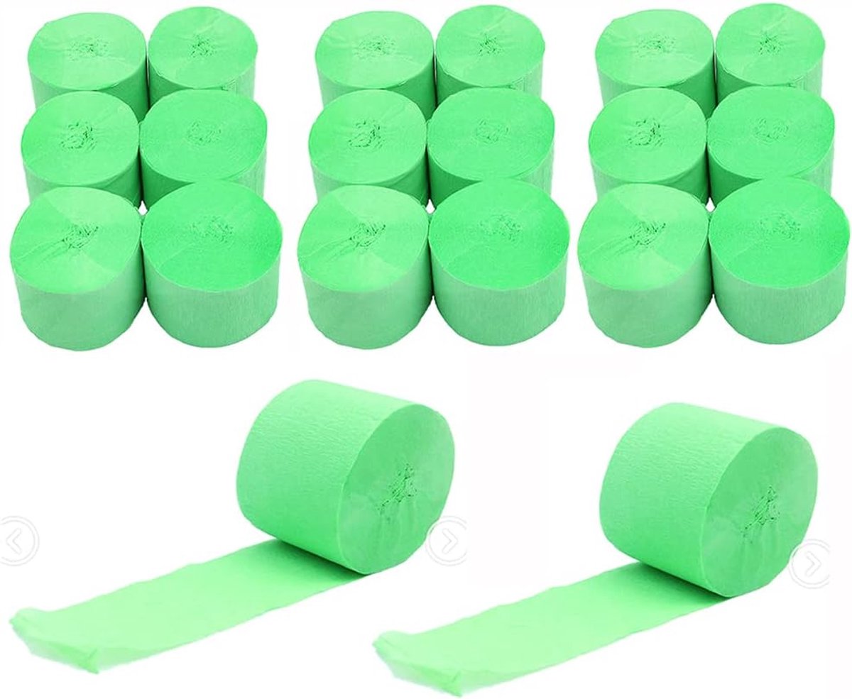 Crêpepapier feestlinten, linten achtergrond hangende decoraties voor verjaardagsfeest, bruiloft en festivaldecoraties, groen
