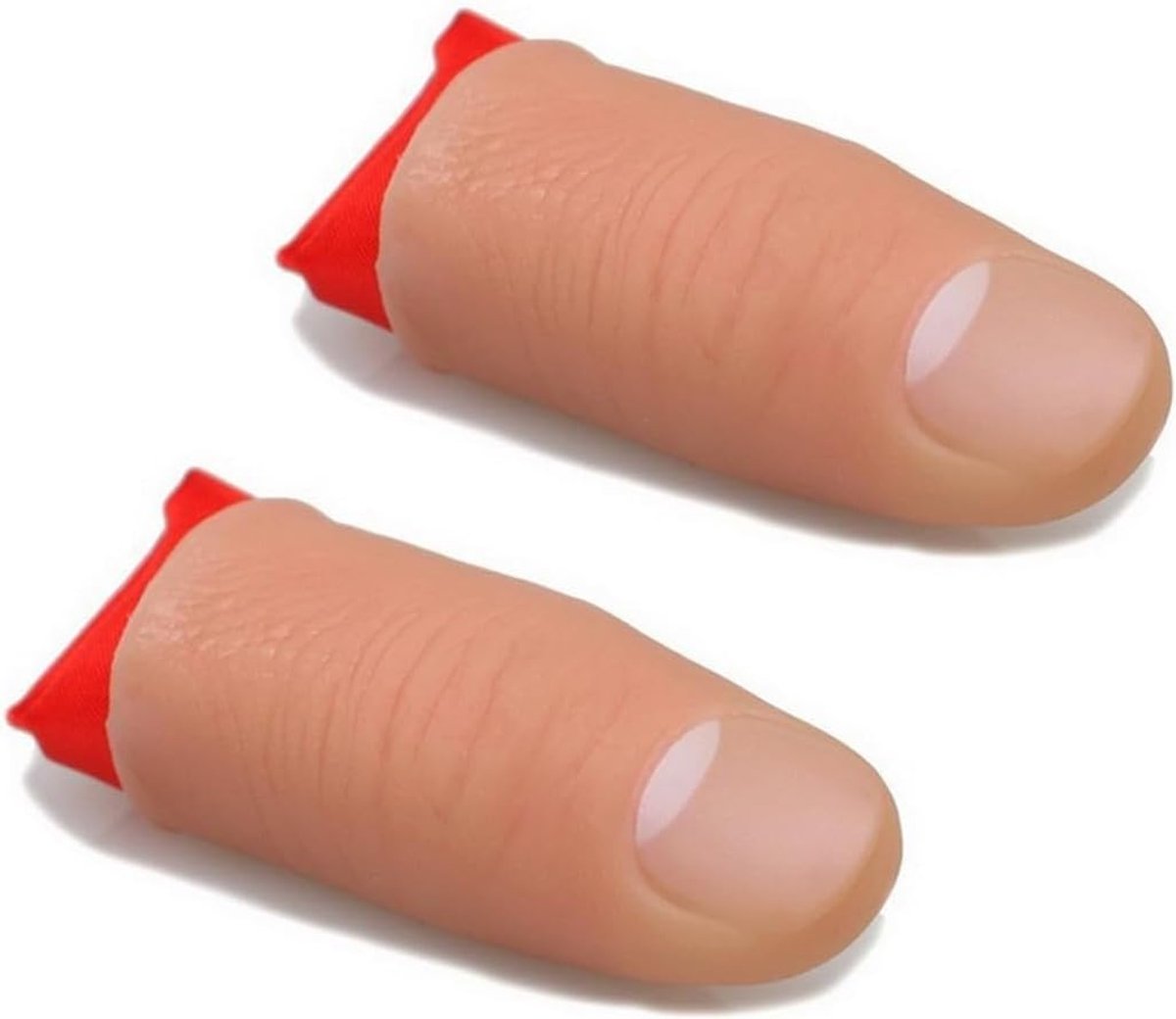 2 stuks valse duim met sjaal, valse vingers, valse duim voor feestjes, carnaval, Halloween, E, H