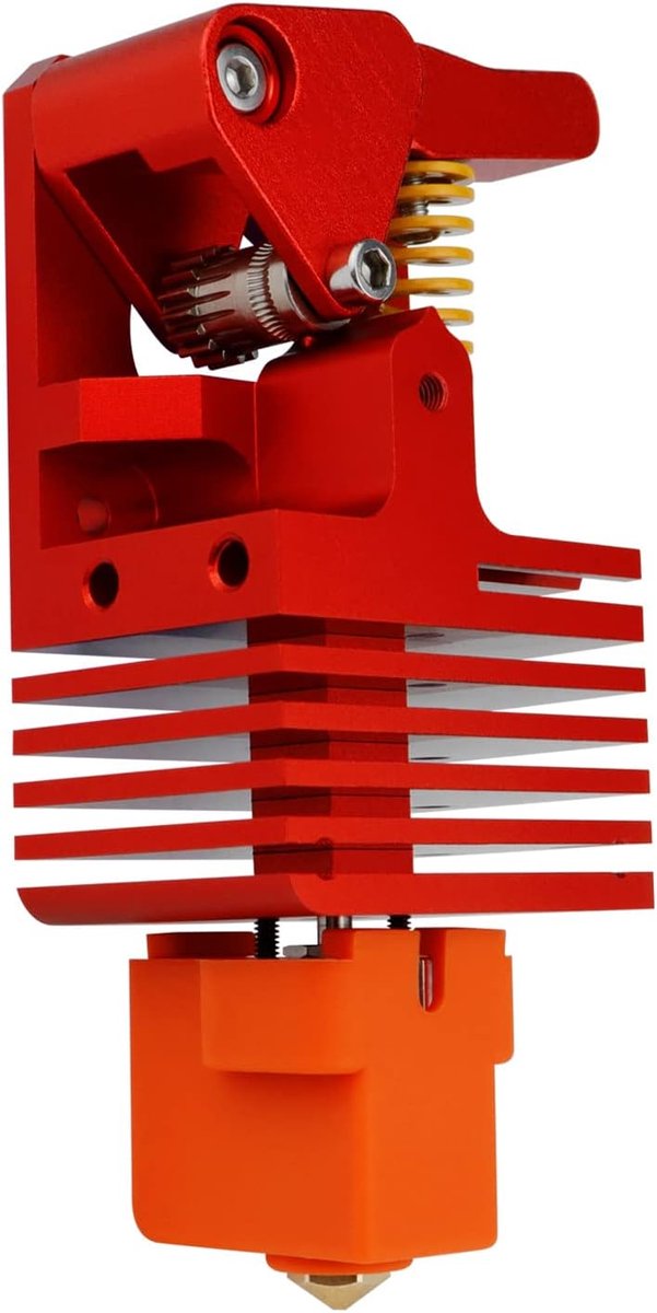 Bimetaal Heatbreak Hoge Snelheid Flow Ender 3 Direct Drive Extruder Dual Gehard Stalen Gear Vulkaan Hotend voor Creality Ender 3 pro / V2, Ender 5/Pro/Plus, CR10 S4, S5 3D-printer (Direct)