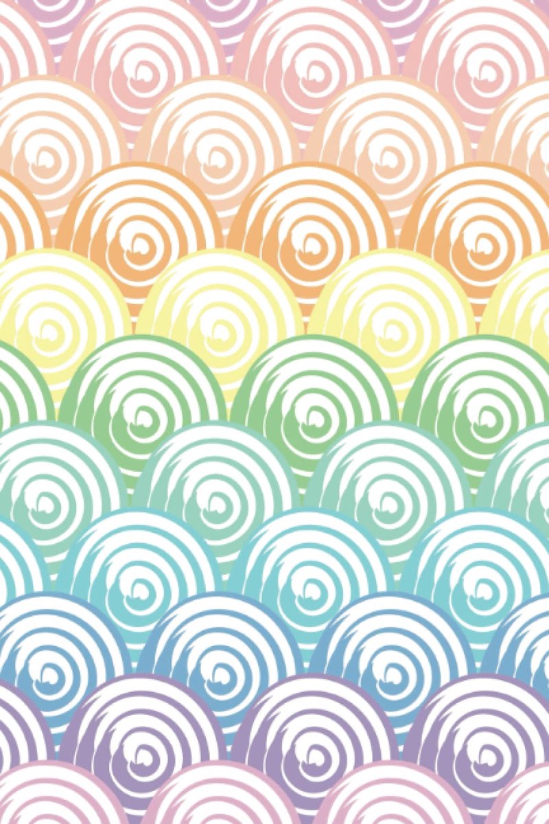 Rainbow Notebook: Lined Notebook Rainbow Swirl Pattern