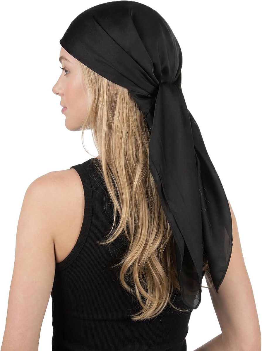 Halsdoek voor dames, 90 x 90 cm, lichte sjaal voor dames, lente en zomer, ideaal voor haar, hals, modeaccessoires