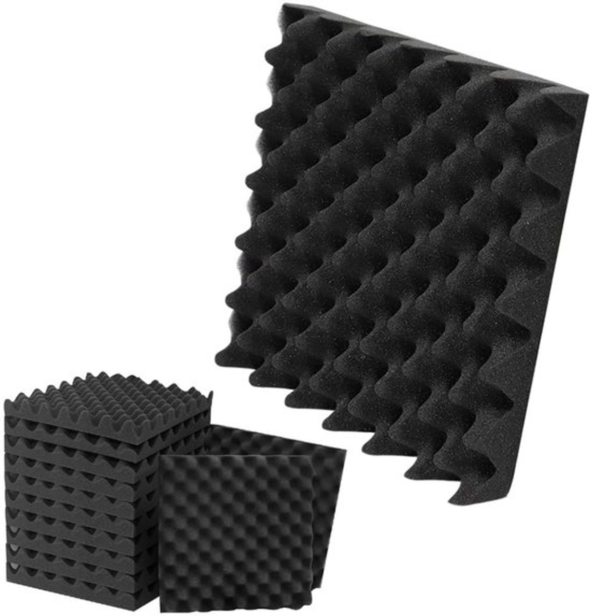 Akoestische Panelen Zelfklevend - Geluidsisolatie - Akoestische Wanddecoratie - Akoestisch Schuim - 12 Stuks - 30 x 30 cm - Geluidsabsorberende Platen