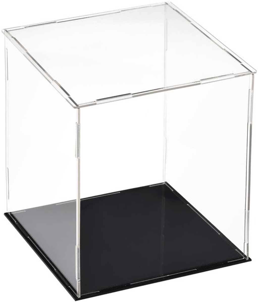 Vitrinekast transparant ontwerp - Vitrine box - Organizer - Standaard - Stofdichte bescherming - Afmetingen 15 x 15 x 20 cm - Displaycase