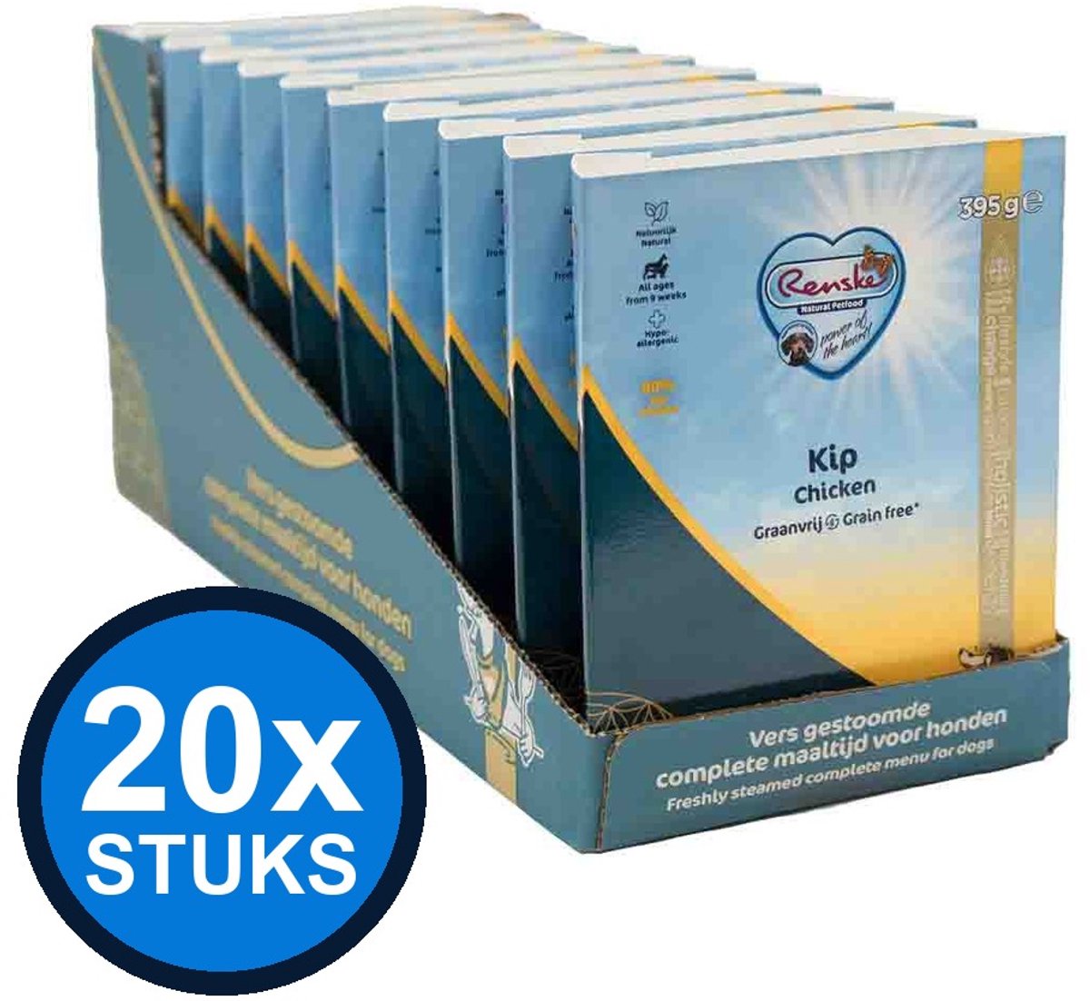 Renske Renske vers hond alu graanvrij kip biologisch 300gr