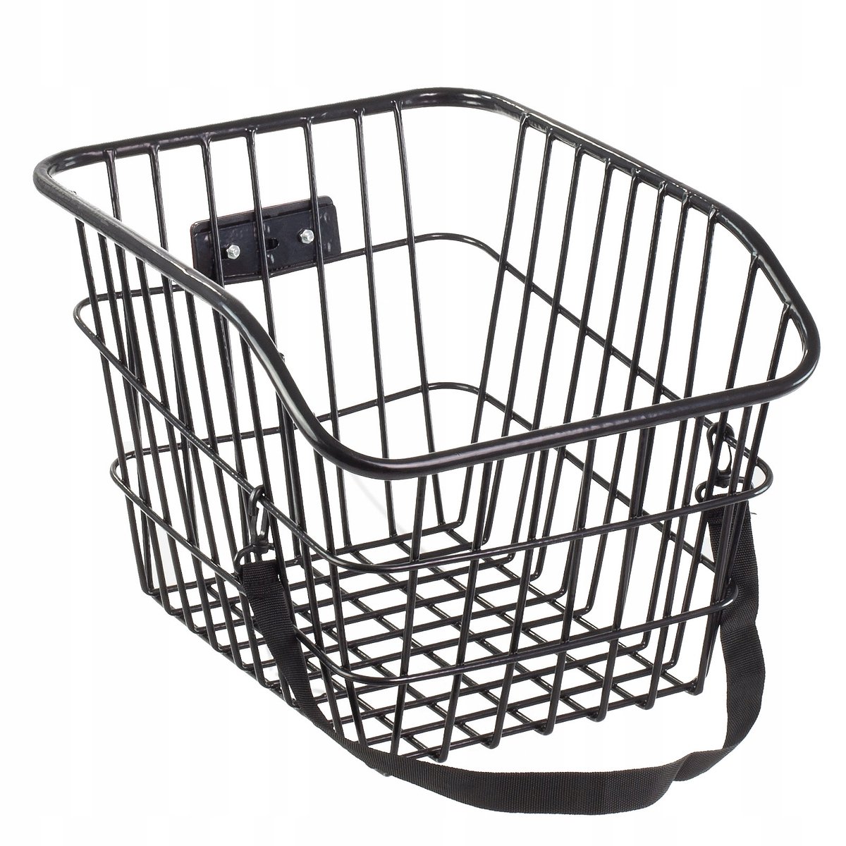 Grote Zwarte Fietsmand Achter - Metaal, 20L, Inclusief Reflectoren