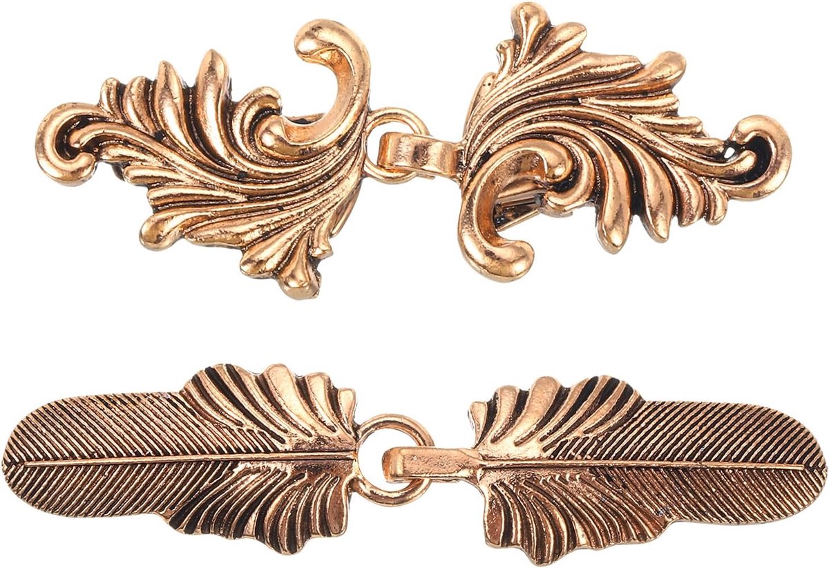 2 stuks vintage pulloverclips, cape, cardigan, retro clips, kraag, sjaal, clips, overhemd, jurk voor vrouwen, koper