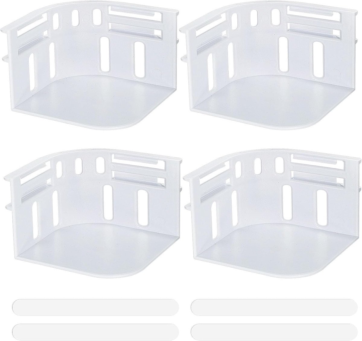 Set van 4 lakenhouders, hoeslakenklemmen, bedlakenhouders voor hoeken, afneembare bedsloten, voorkomen dat de matrastopper glijdt, voor beddengoed, matras (wit)