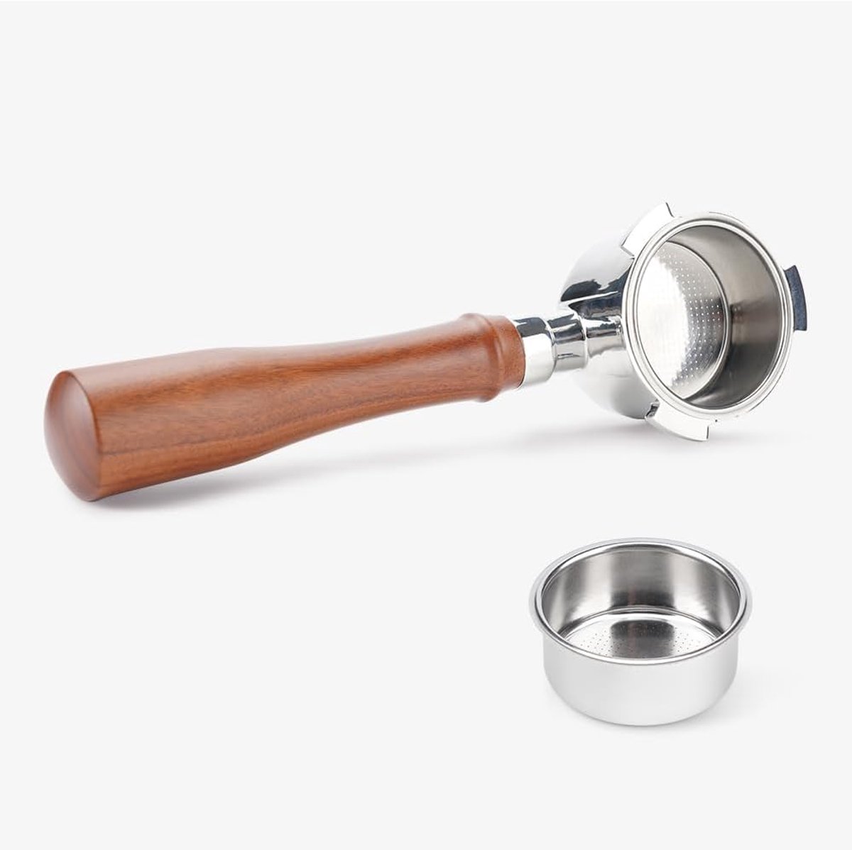 Portafilter 51 mm filterhouder compatibel met DeLonghi Dedica EC680 / EC685 koffiefilter 51 mm, 1 filtermand roestvrij staal, 3 oren