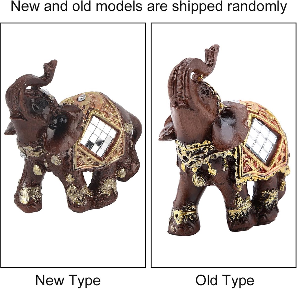 Rijkdom Olifant Standbeeld, Lucky Feng Shui Houtnerf Olifant Standbeeld Sculptuur Rijkdom Beeldje Gift Home Decoratie(#3)