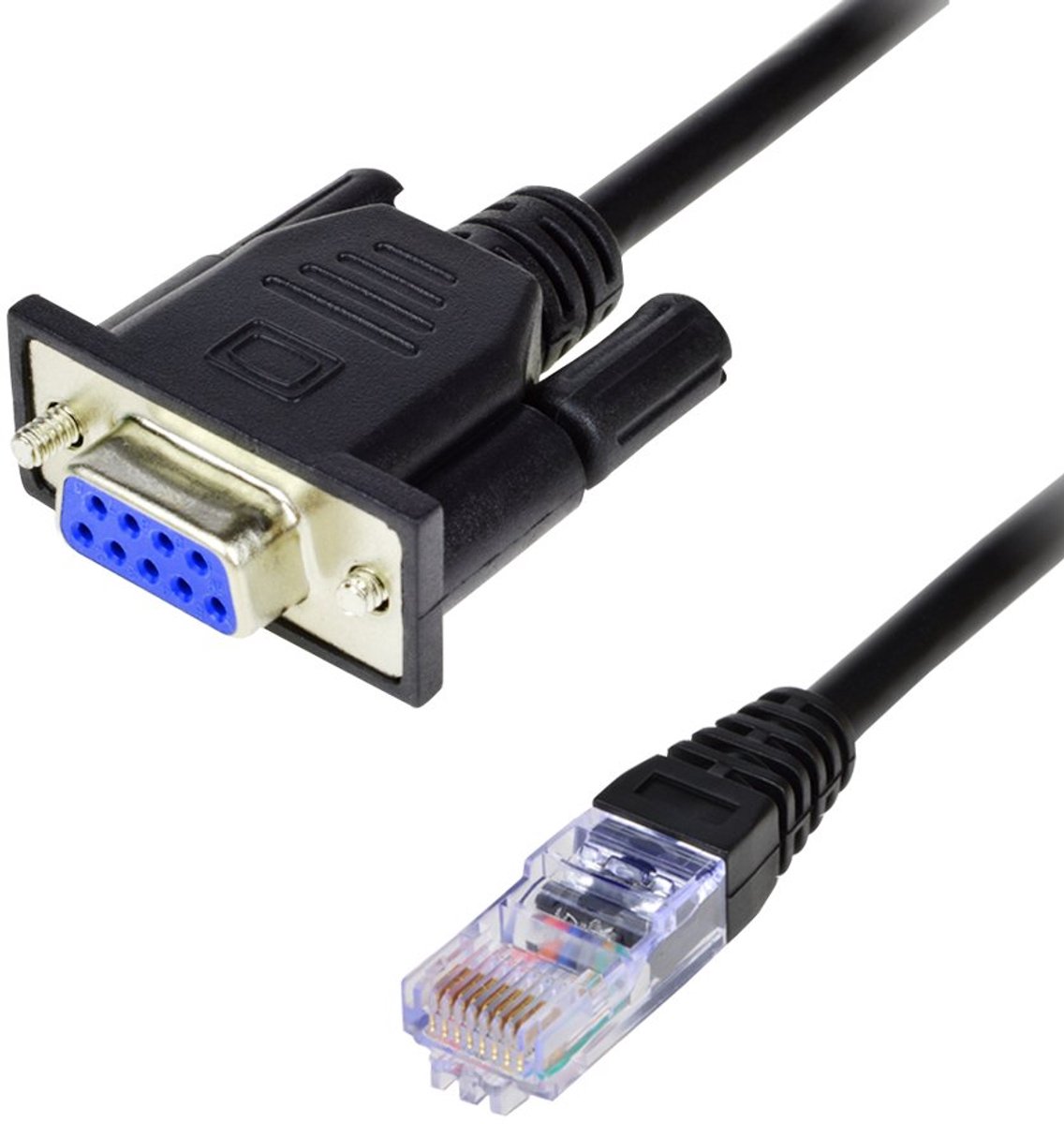 Seriële poort vrouwelijk naar RJ45 vrouwelijke Cat5 Ethernet LAN-console 4.9Ft/1.5meters …