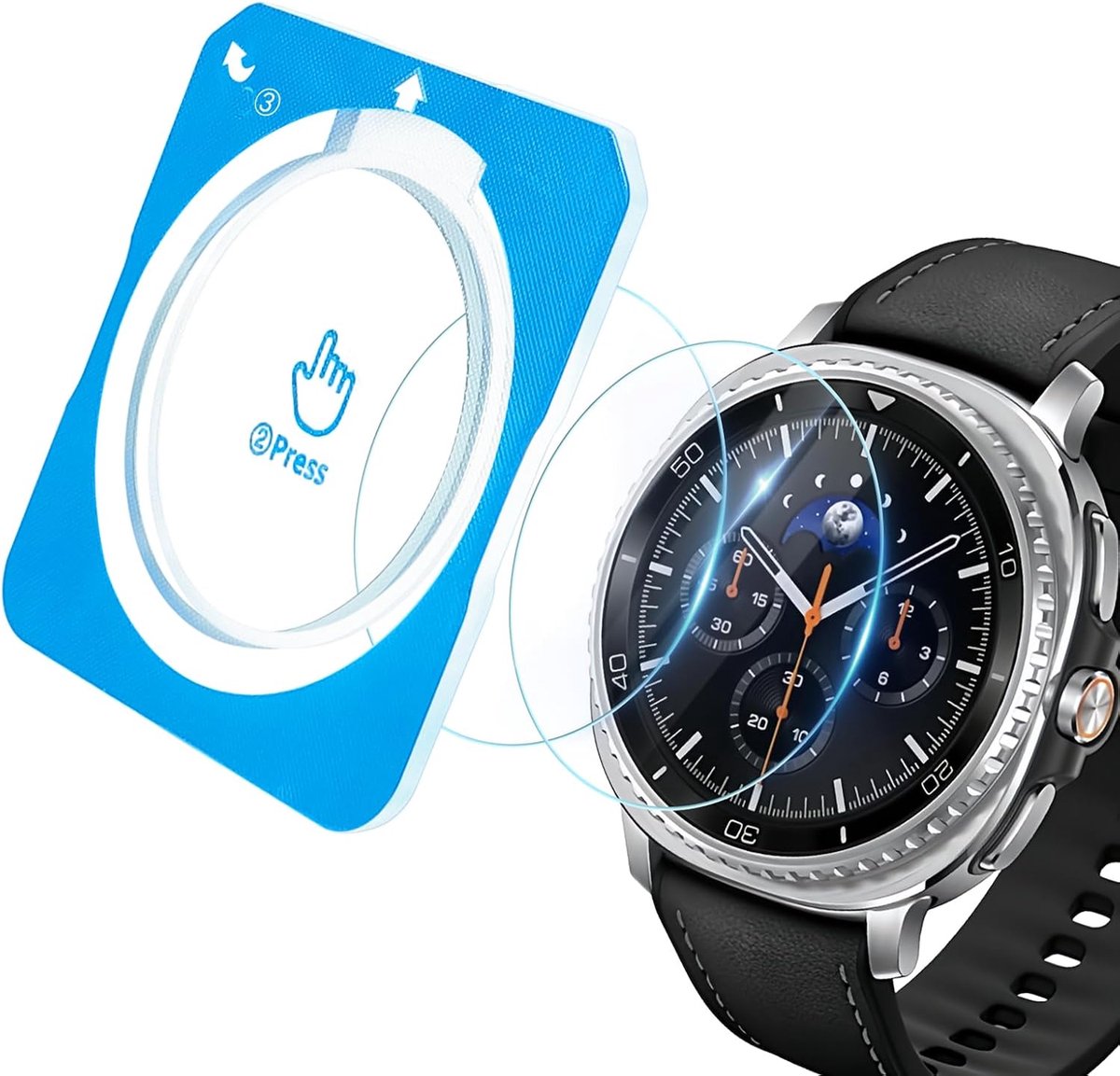 3 STKS Compatibel met Samsung Watch 8 Classic 46 mm Screen Protector met Auto Alignment Tool Kit, 9H HD Helder Gehard Glas Anti-Kras Gevoelige Beschermende Film voor Samsung Watch 8