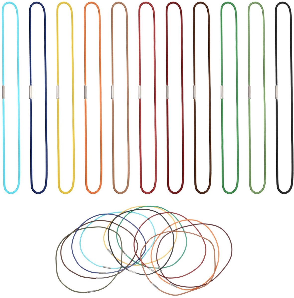 SolidKeus - Set van 11 Kleurige Elastische Bands voor Notitieboeken