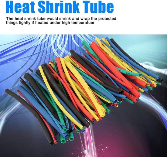 XLPE Krimpkous Set - 100 Stuks Isolatie Tubes voor Elektrische Draden en Kabels - 5 Kleuren en 5 Maten voor Mechanische Bescherming en Kabelverbindingen — afbeelding 5