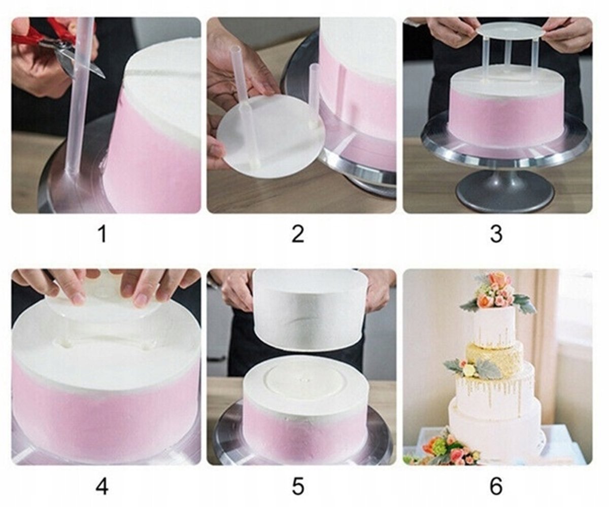 Taartplateau met Steunpilaartjes - Ø 16cm