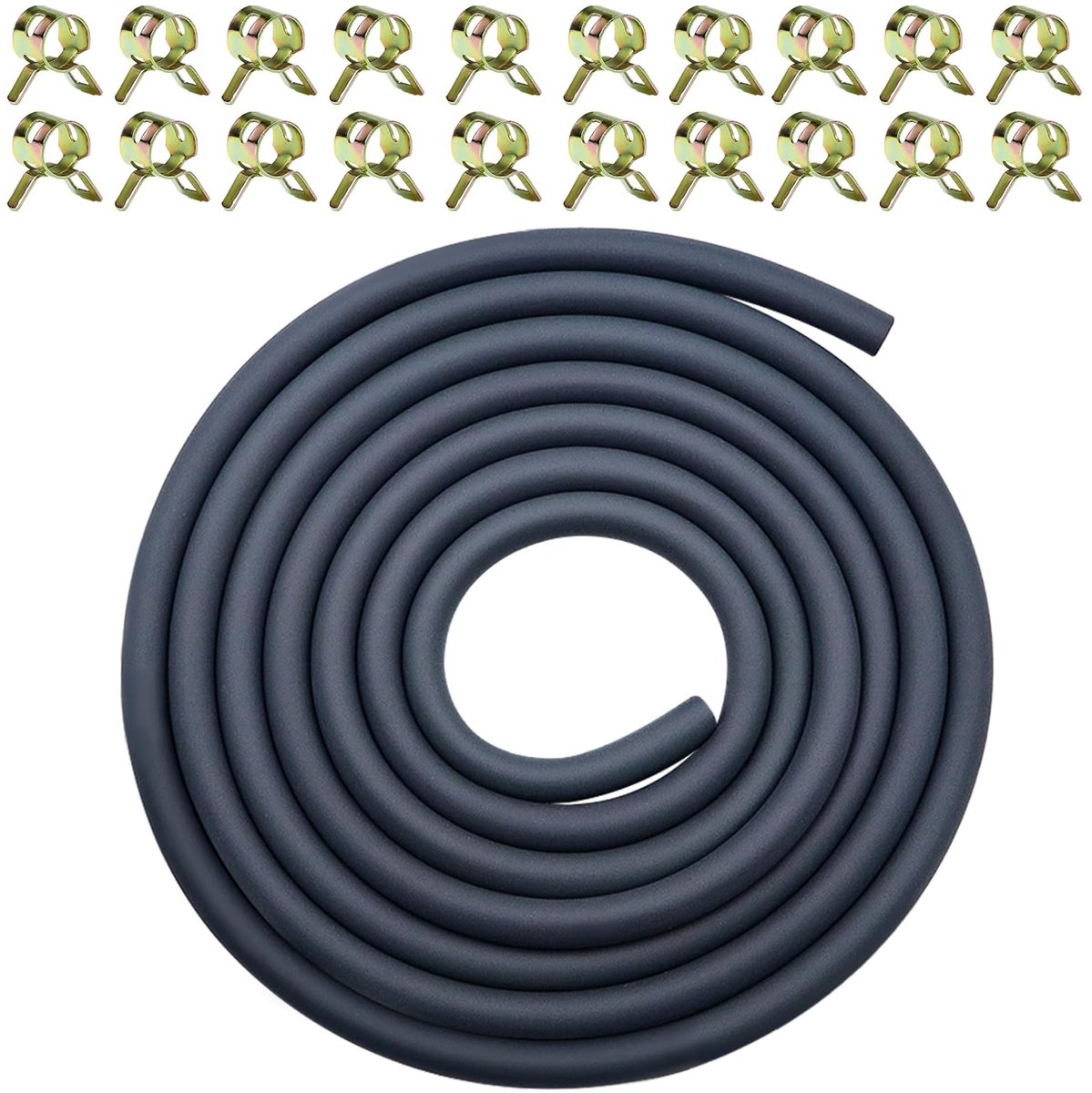 SolidKeus - 2.4 Meter Brandstofslang Set met Slangklemmen