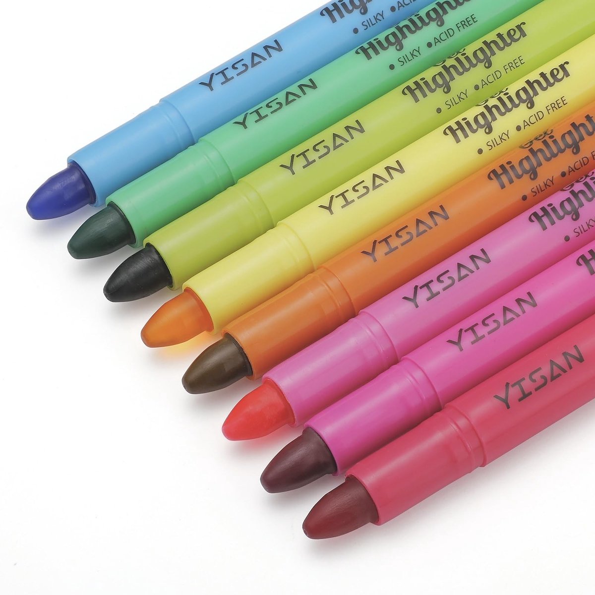 SolidKeus - Set van 8 Droge Highlighters in Fluo Kleuren