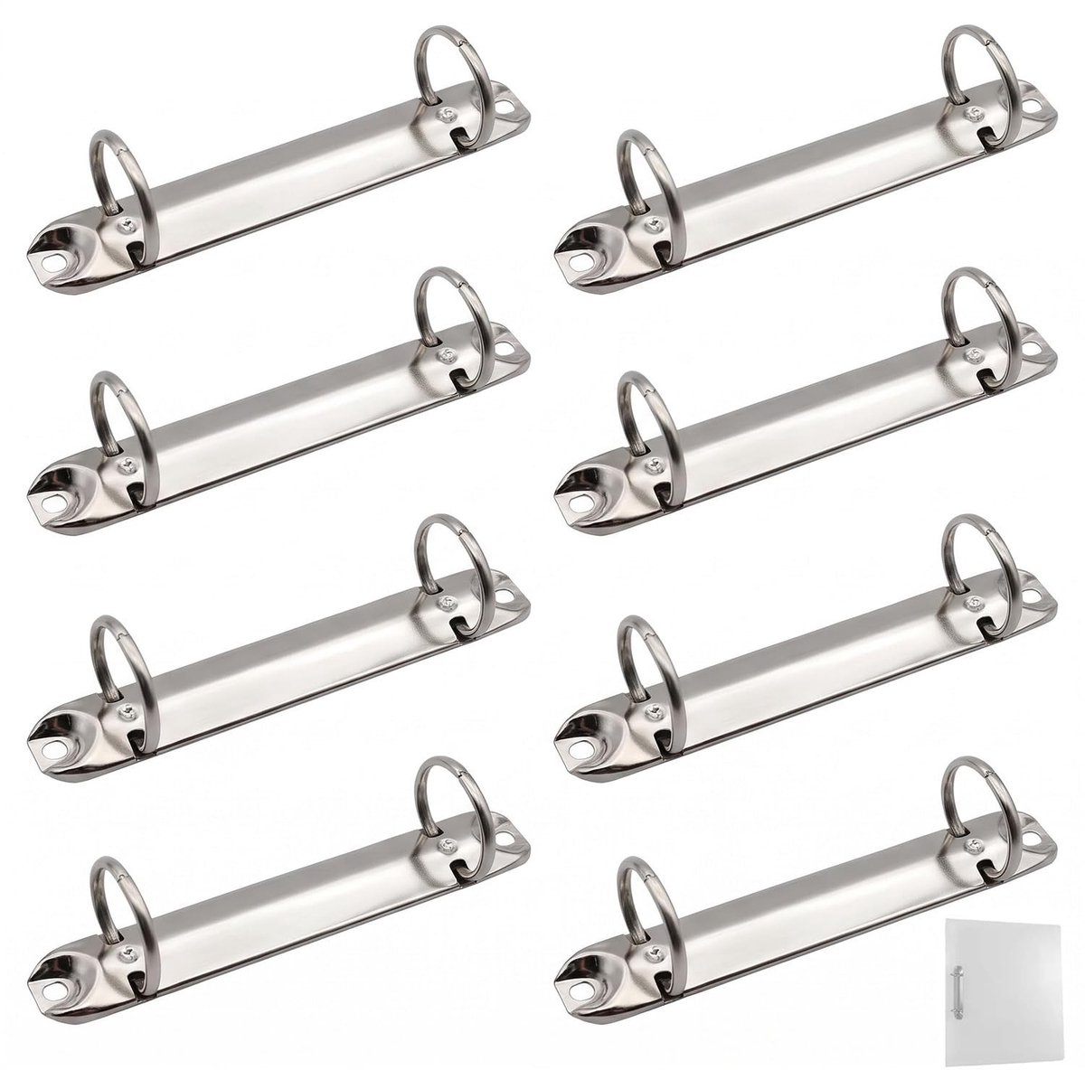 SolidKeus - Set van 8 2-Ringbandmechanismen voor Doe-Het-Zelf Boekbinding