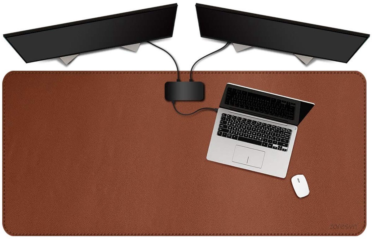 SolidKeus - 3XL Grote Muismat 120 x 60 cm van PU Leer