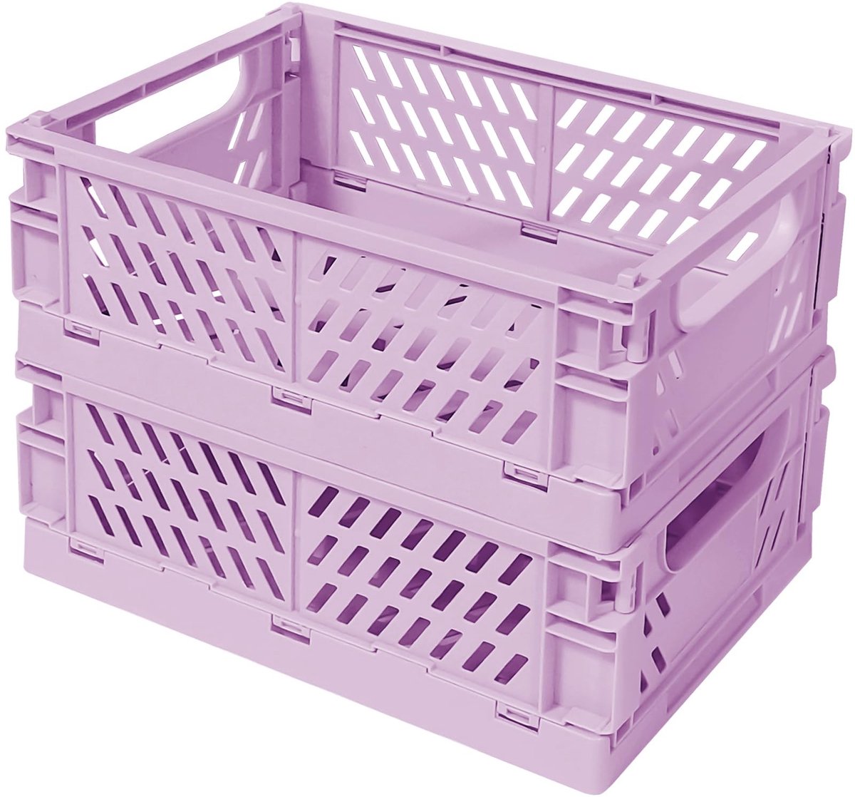 SolidKeus - Set van 2 Opbergmanden van Plastic voor Organisatie