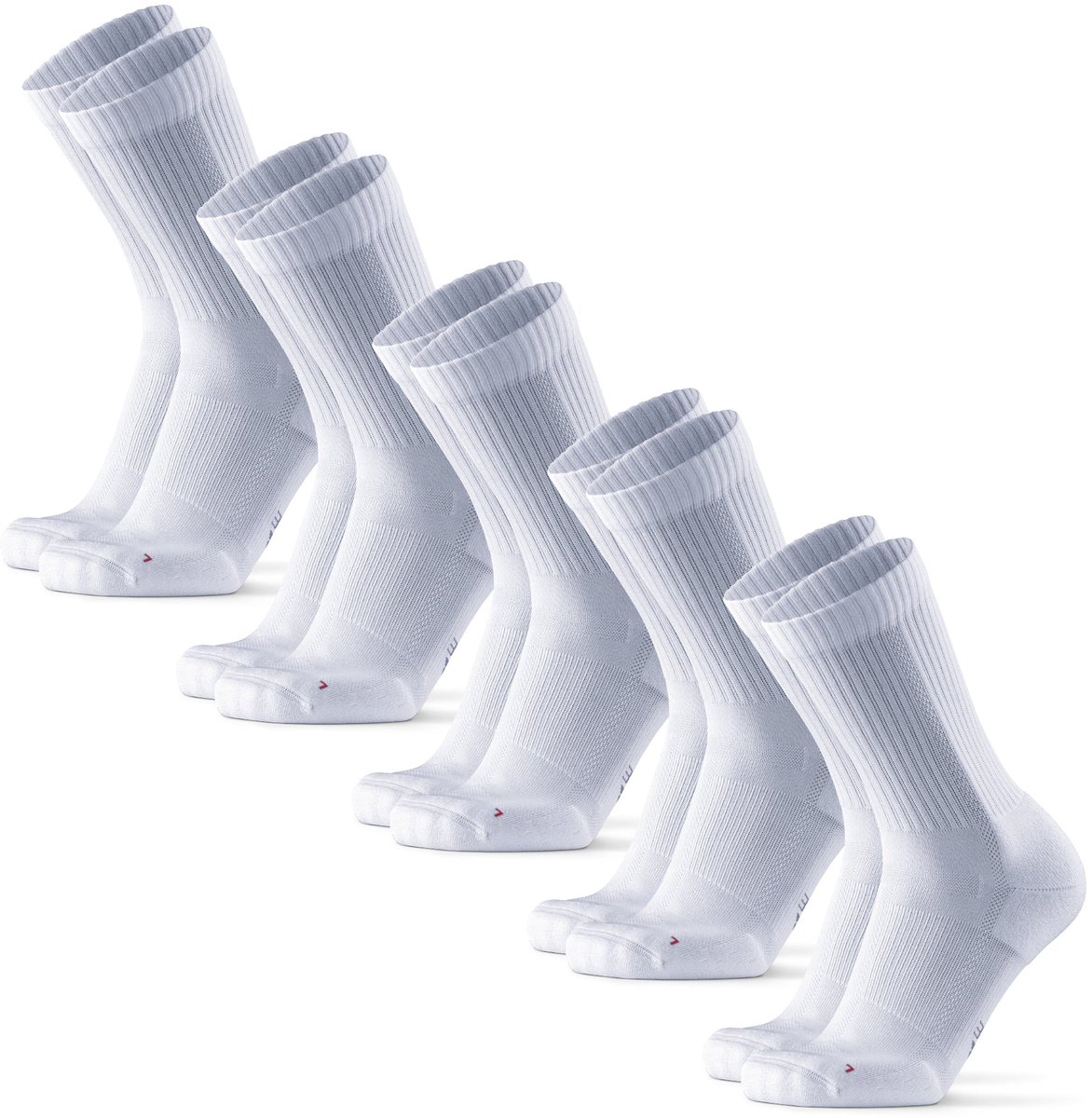 DANISH ENDURANCE Gedempte Hardloopsokken Lange Afstanden - Korte Sokken - Unisex - 5 paar - 43-47