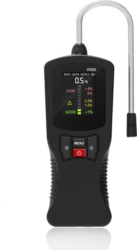 Autoremvloeistoftester - Remvloeistofanalysator - Hydraulische olie - Smeermiddel - Vochtanalyse - Compatibel met DOT3, DOT4, DOT5.1