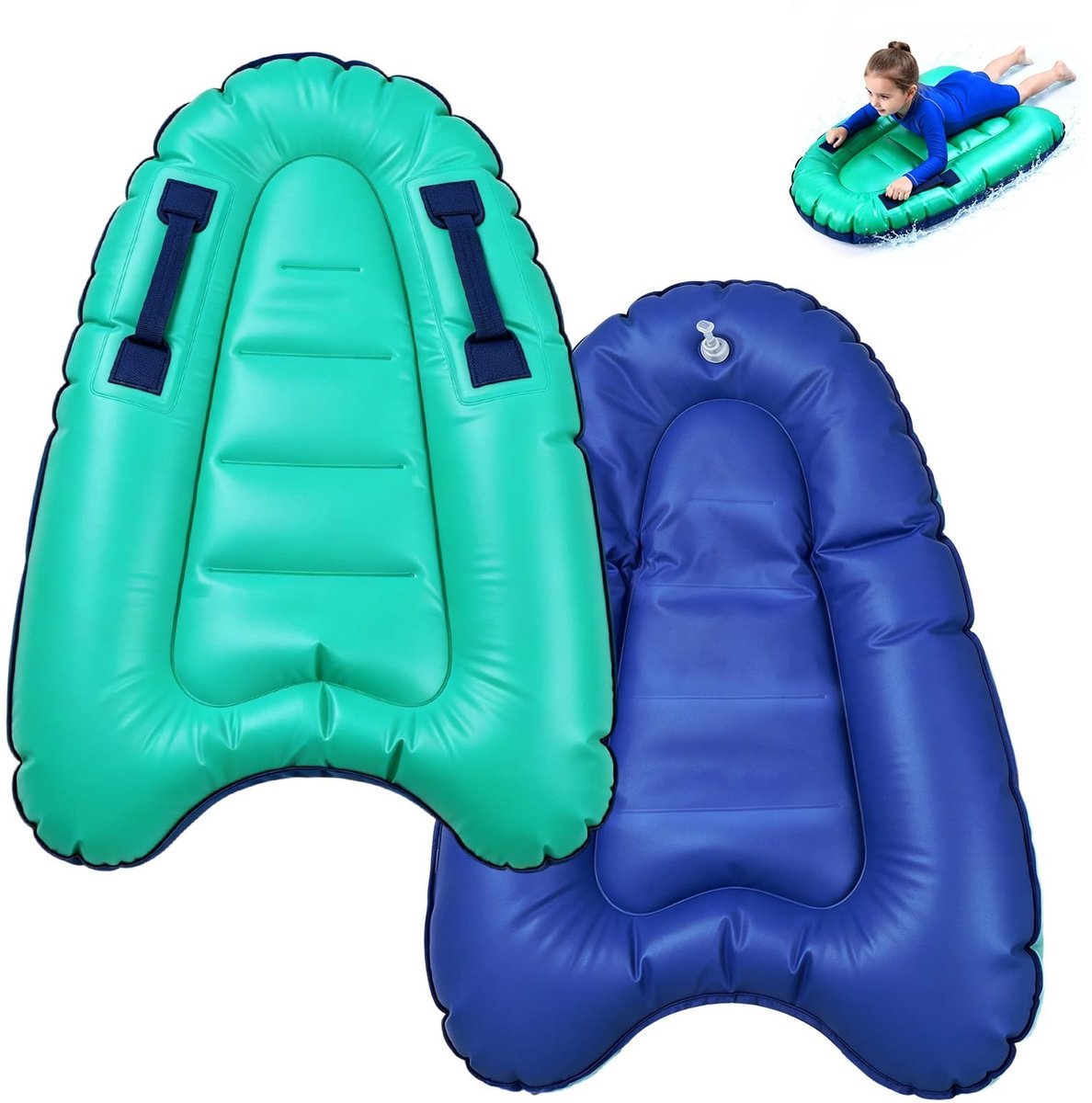 Omgoods - Opblaasbaar Bodyboard voor Volwassenen met Handgrepen
