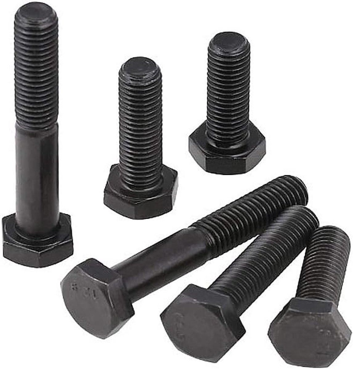Buitenhoek Zeshoekige Machine-industrie Koolstofstaal Buitenste Zeshoekige Schroeven, M6×10mm,20 stuks
