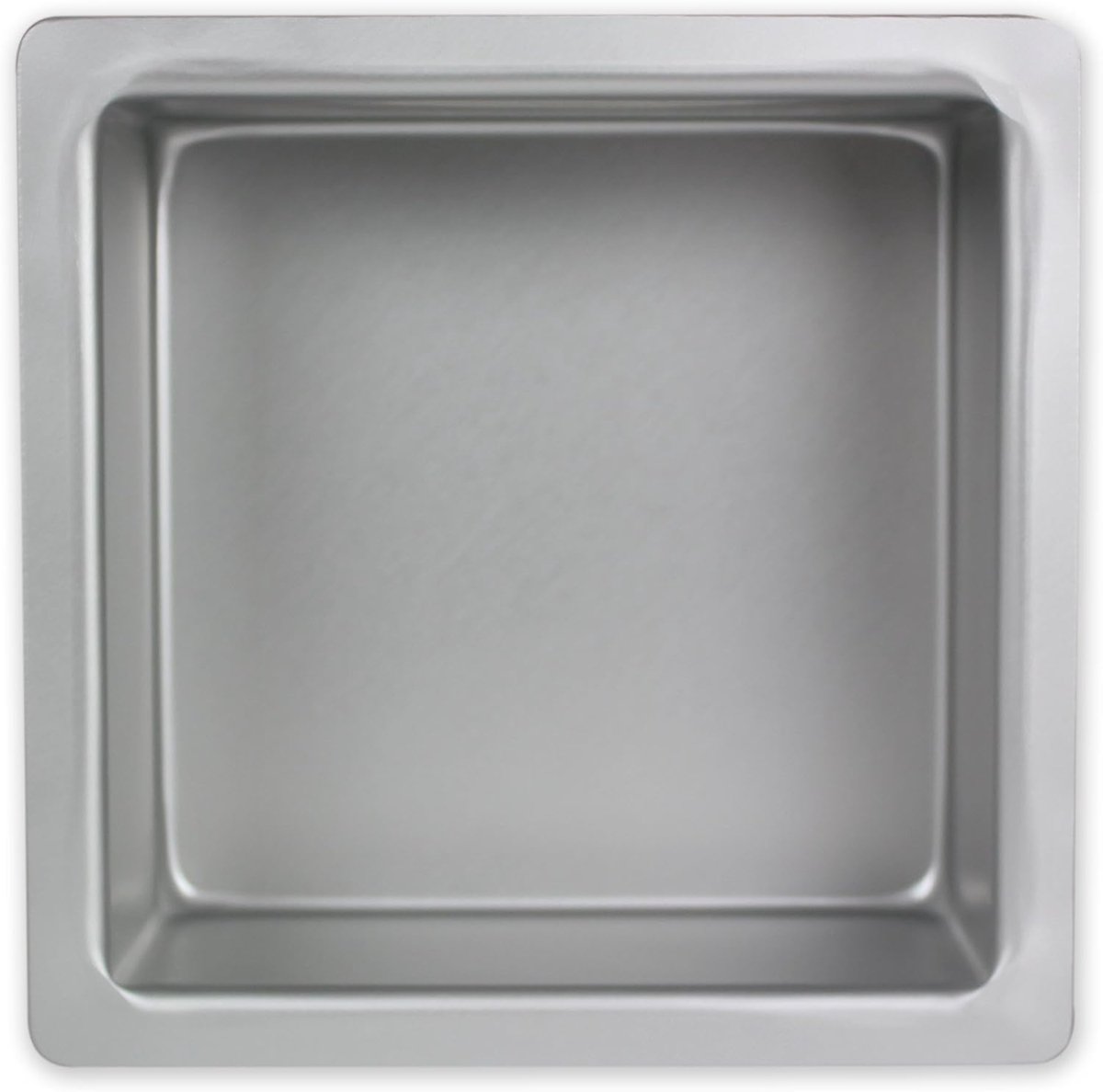 Geanodiseerde aluminium vierkante taartvorm 35,5 x 35,5 x 3,5 cm diep, zilver