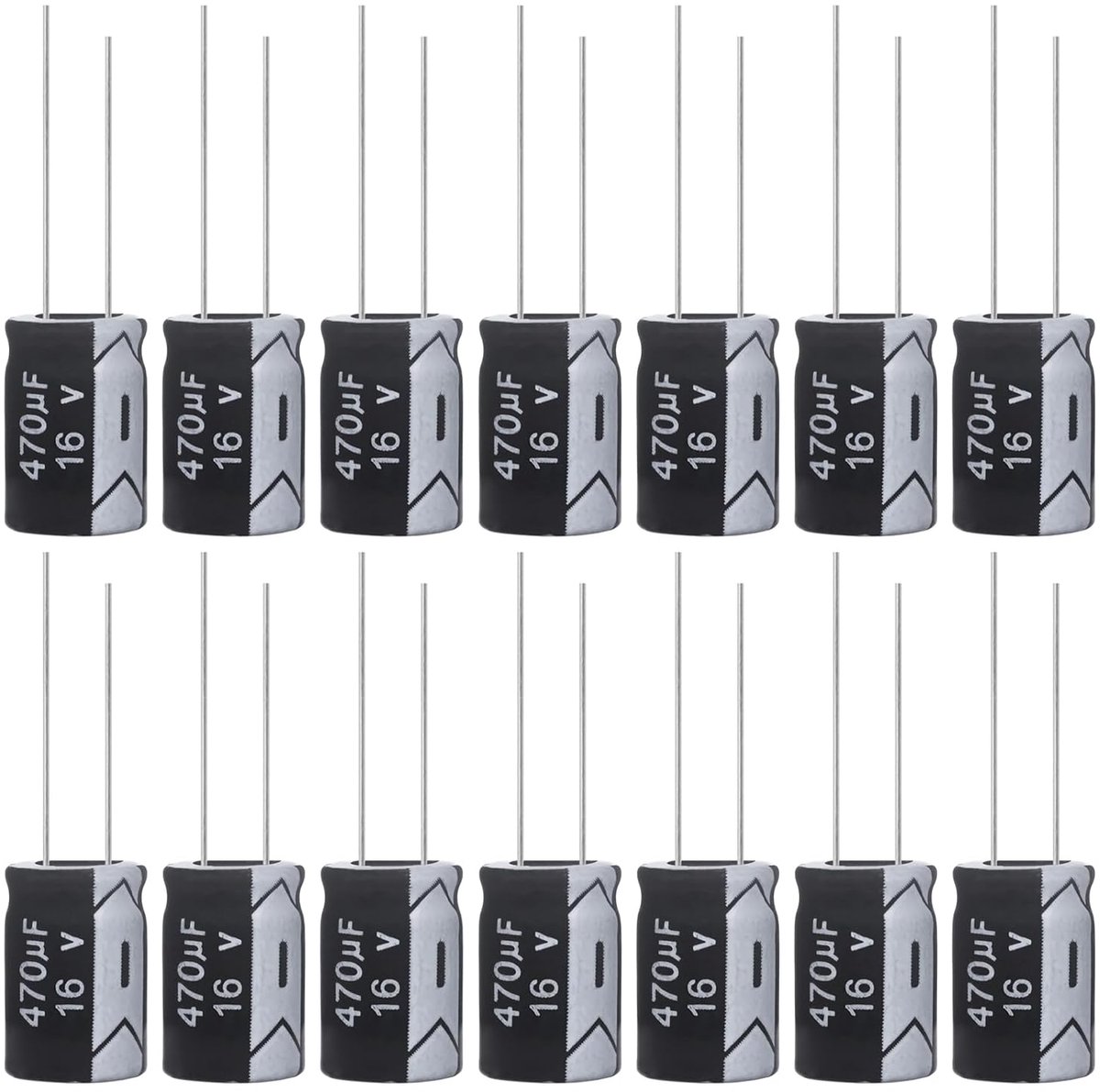 15 stuks condensatoren 470uF 16V Elkos condensator 470µF 16Volt Aluminium Elektrolytische condensator 8x12MM Electrolytische Capacitors 470 uF MFD 105°C