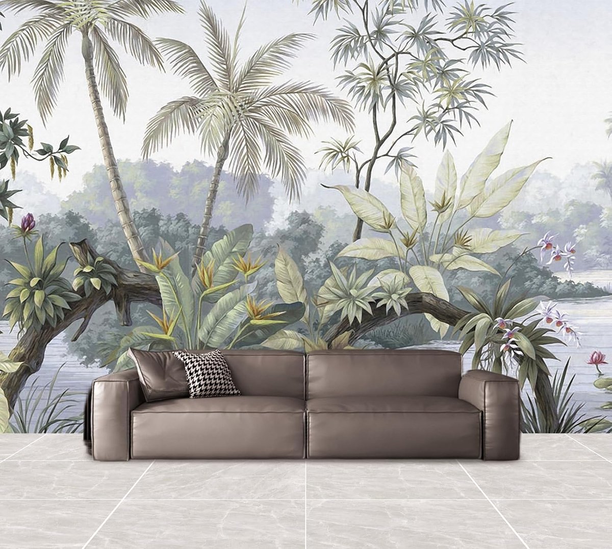 Behang tropische bomen (350 x 256 cm)