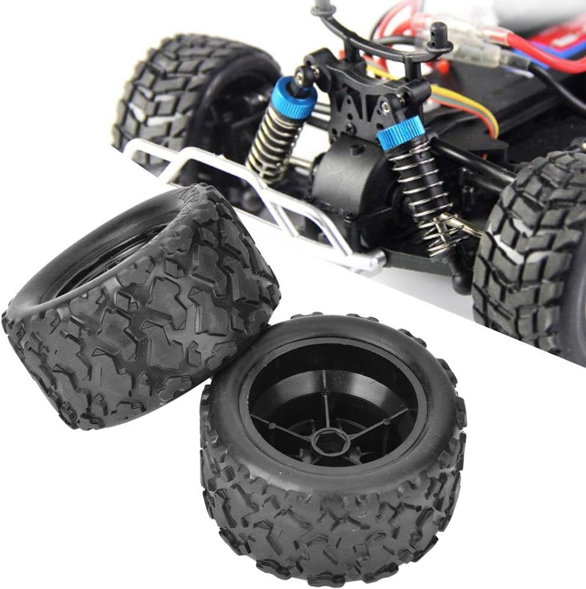 2 Stuks Premium Rubberen Wielband Vervanging voor HS 18301 18302 18311 18312 1/18 RC Auto - Anti-slijtage, Duurzaam en Eenvoudig Te Installeren RC Auto-accessoires